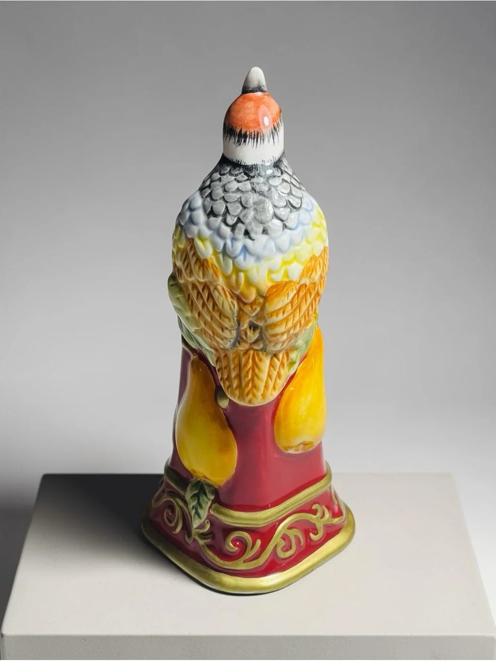 Fitz and Floyd Hand-Painted Partridge in a Pear Tree Dinner Bell 2004 2005